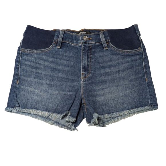 Hudson Maternity Jean Shorts Gemma Mid Rise Festival Denim Raw Hem Women 29 NWT